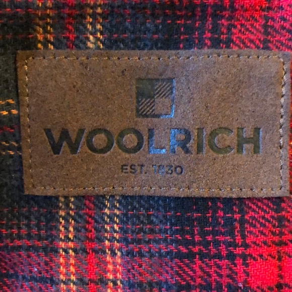 WOOLRICH size XL Classic plaid BARN CHORE shirt Soft 100% cotton Red Gray Button - Picture 11 of 15